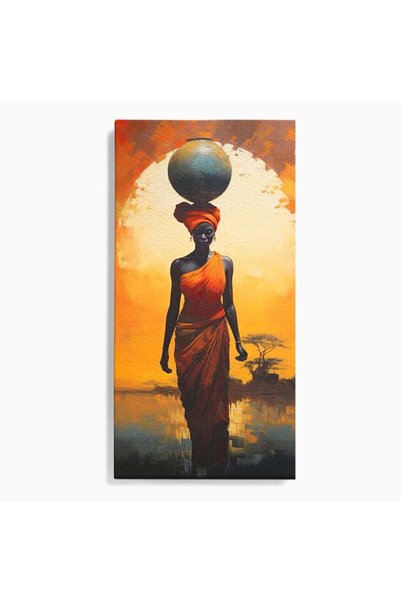Luxcanva Tablou Canvas Sub Soarele Africii 50x100 cm pe Sasiu Lemn Gratie For...