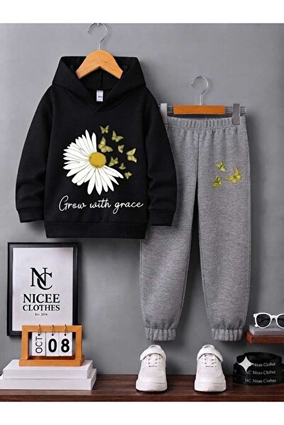 Leto Lykia Children's Tracksuit Set Unisex (Daisy Butterfly Winter Print)
