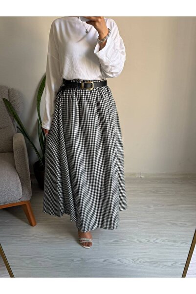HEWANK تنورة طويلة مبطنة للنساء