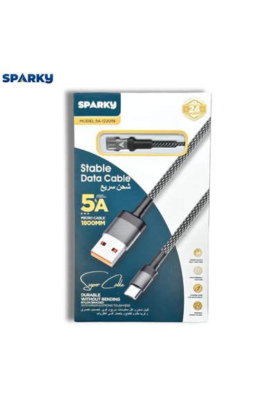 SPARKY سلك شاحن قماش مايكرو - يو اس بي 1.8 متر SK-122019