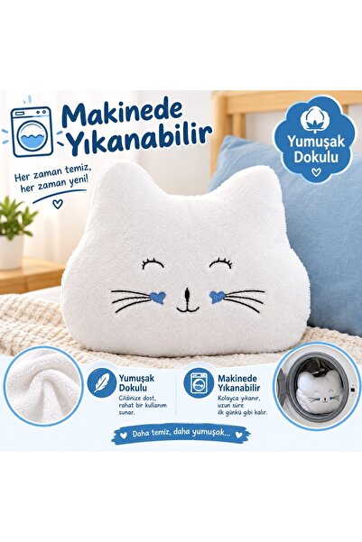 Dekoratif Kedi Yastık