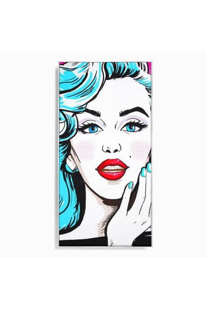 Luxcanva Tablou Canvas Vintage Diva 120x60 cm cu Rama Argintiu Vintage Diva P...