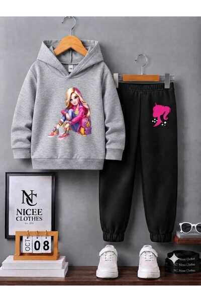 NC Nicee Clothes Children's Tracksuit Set Unisex (Print of Sitting Girl with ...