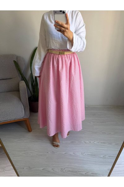 HEWANK تنورة طويلة مبطنة للنساء