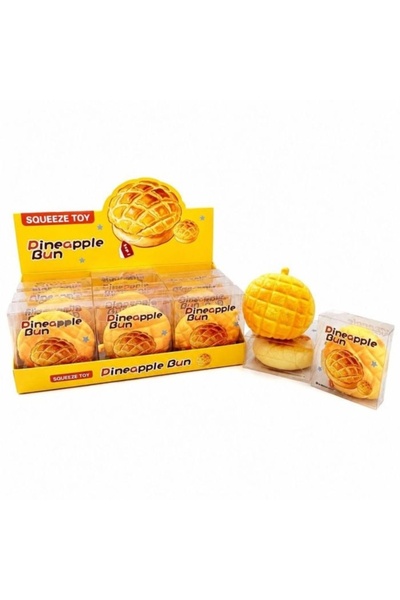 HOME MODE Pineapple Bun Squishy Stress Relief Toy – Super Soft Realistic Food...