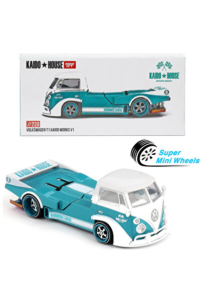 mini gt Kaido House Volkswagen T1 V1 – Turquoise 220 1/64 Model Araba