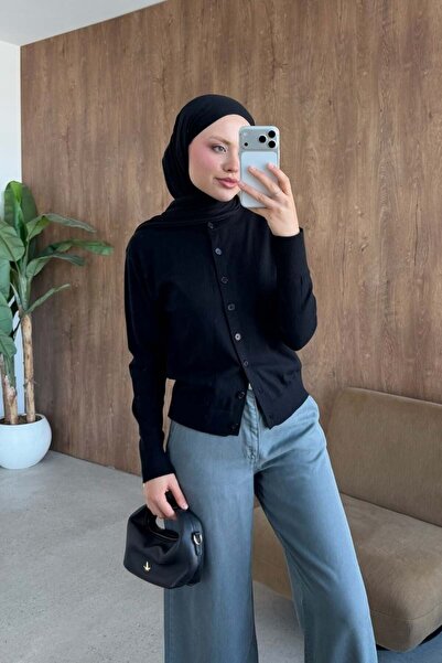 Şule Giyim Elegant Corsman Spor Hırka Siyah