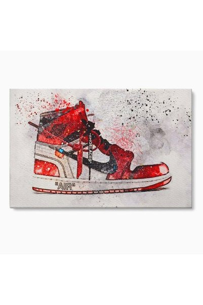 Luxcanva Tablou Canvas Nike Air 60x40 cm pe Sasiu Lemn Nike Air Living Rosu