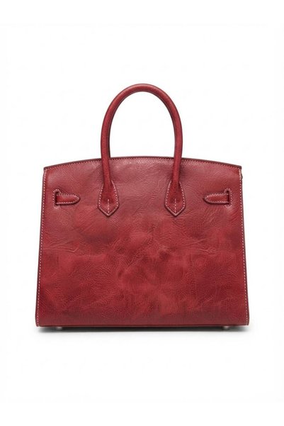 genric Shoulder or Hand Bag Burgundy 30cm Luxury Leather with Accessories
