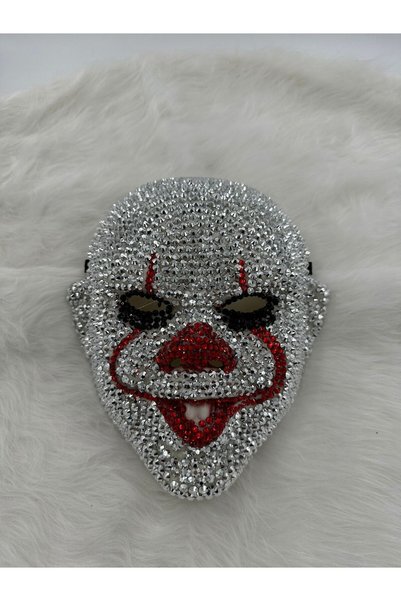funworld HALLOWEEN PALYAÇO MASKE TAŞLI LÜX IŞILTILI