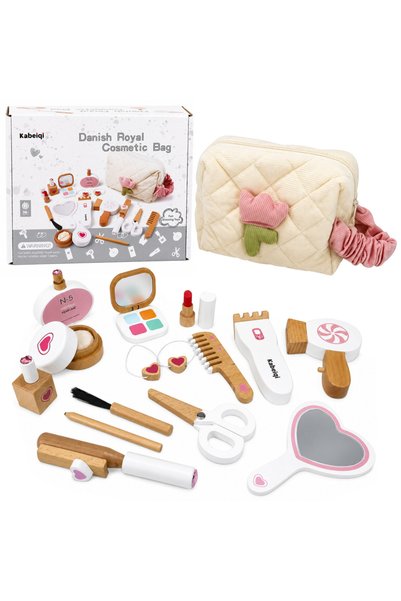 Generic Brand Set de frumusețe din lemn, accesorii pentru machiaj și cosmetic...