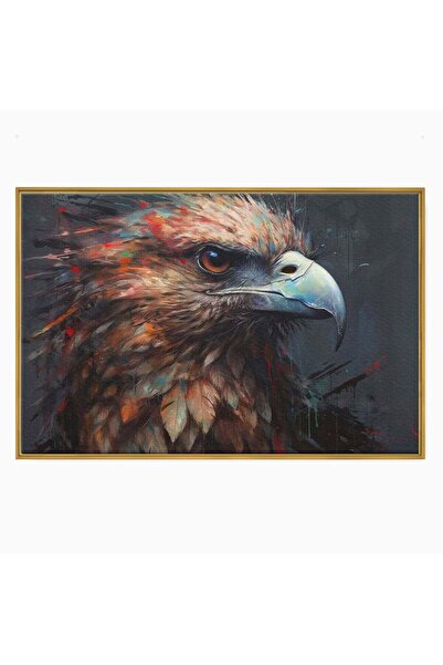 Luxcanva Tablou Canvas Stapanul Orizontului 70x50 cm cu Rama Auriu Stapanul O...