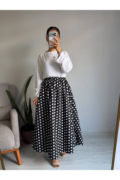 HEWANK Women's Lined Long Skirt