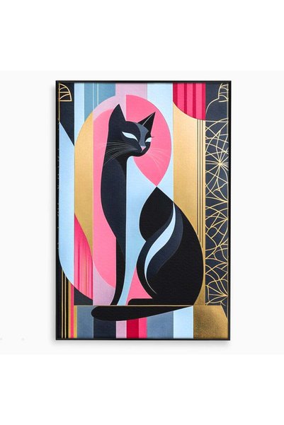 Luxcanva Tablou Canvas Privire in Abstract 50x70 cm cu Rama Negru Privire in ...