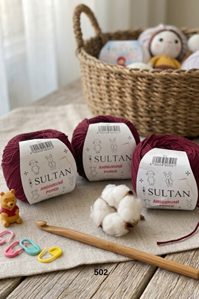 hobi dünyası evim 3 Pieces Sultan Amigurumi Knitting Yarn Toy 50 Grams 150 Me...