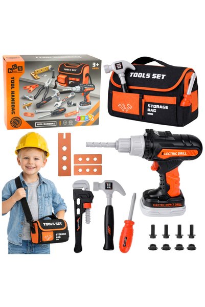 LEAN Trusă de scule DIY în geantă, Bormașină și șurubelniță, 25 piese.