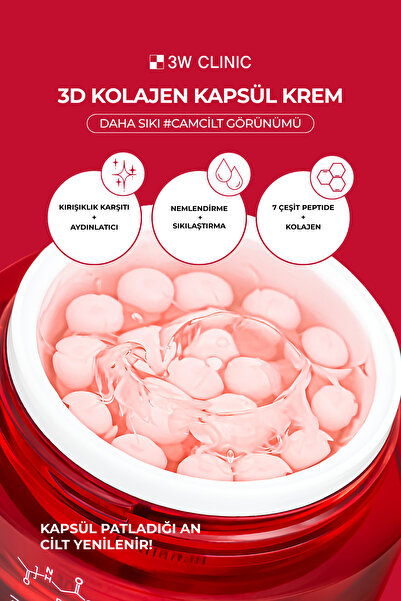 3W CLINIC 2'li Kapsül Krem+ Serum Collagen 3D Lifting Regeneration Capsule Set