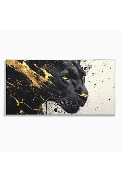 Luxcanva Tablou Canvas Aur din Umbra 120x60 cm cu Rama Argintiu Aur din Umbra...