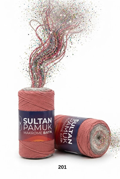 hobi dünyası evim 1 Piece Sultan Cotton Macrame Batik Hand Knitting Thread 25...