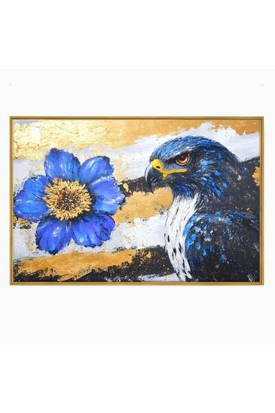 Luxcanva Tablou Canvas Simbioza Regala 60x40 cm cu Rama Auriu Simbioza Regala...