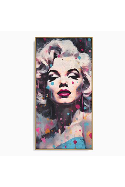 Luxcanva Tablou Canvas Sexy Marilyn Monroe 70x140 cm cu Rama Auriu Sexy Maril...