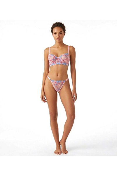 La Linaa Set de lenjerie intimă cu sutien floral cu sârmă - Lenjerie intimă din dantelă