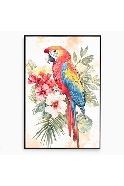 Luxcanva Tablou Canvas Vocea Tropicelor 50x70 cm cu Rama Negru Vocea Tropicel...