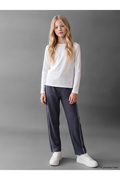 LC Waikiki Sparkling Choices Girls' Soft Touch Sweatpants from Shining Store