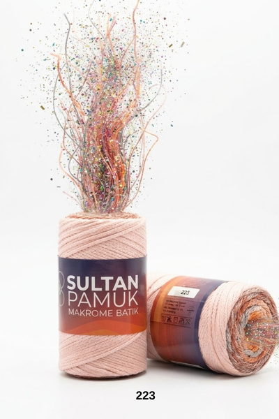hobi dünyası evim 1 Piece Sultan Cotton Macrame Batik Hand Knitting Thread 25...