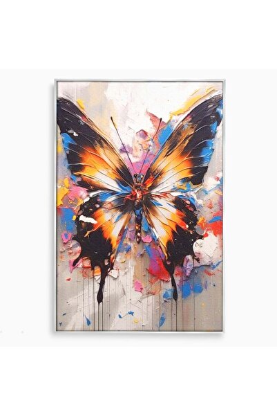 Luxcanva Tablou Canvas Aripile unui Artist 80x120 cm cu Rama Argintiu Aripile...