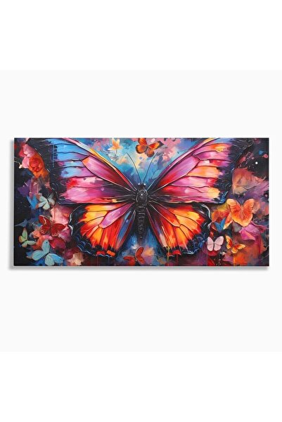 Luxcanva Tablou Canvas Universul Fluturilor 140x70 cm pe Sasiu Lemn Universul...