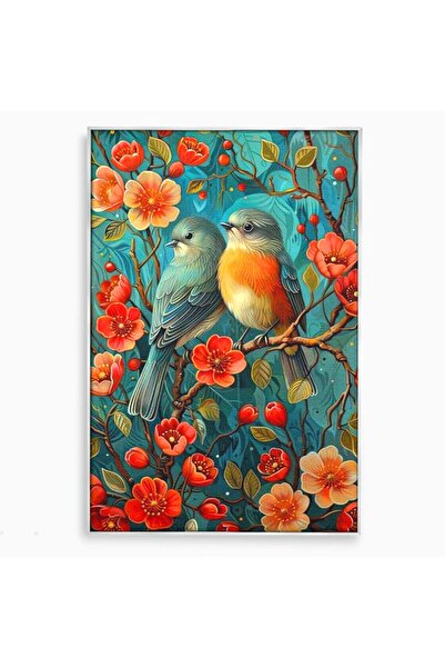 Luxcanva Tablou Canvas Muguri de Iubire 80x120 cm cu Rama Argintiu Muguri de ...
