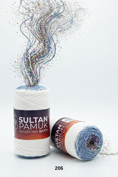 hobi dünyası evim 1 Piece Sultan Cotton Macrame Batik Hand Knitting Thread 25...