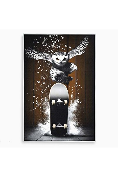Luxcanva Tablou Canvas Profetul pe Roti 40x60 cm cu Rama Argintiu Profetul pe...