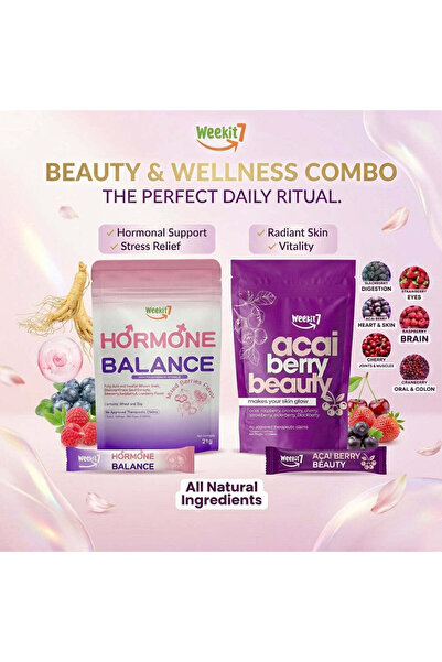 weekit7 Weekit 7 (Acai Berry Glowing Beauty Powder + Hormone Balance Powder S...