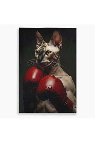 Luxcanva Tablou Canvas Lovitura Sphynxului 50x70 cm pe Sasiu Lemn Lovitura Sp...