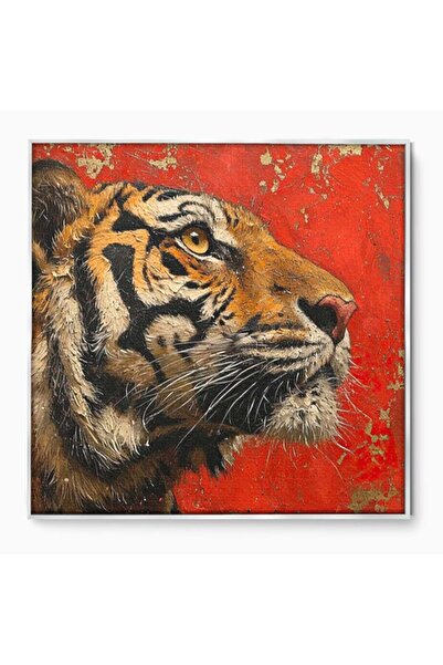 Luxcanva Tablou Canvas Imperiu in Dungi 50x50 cm cu Rama Argintiu Imperiu in ...