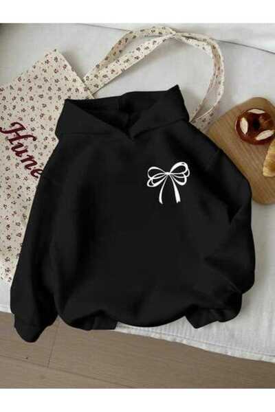 ZEMLİYA Unisex Μαύρο Streetwear Oversize Φούτερ με κουκούλα και τσέπες, καθημ...