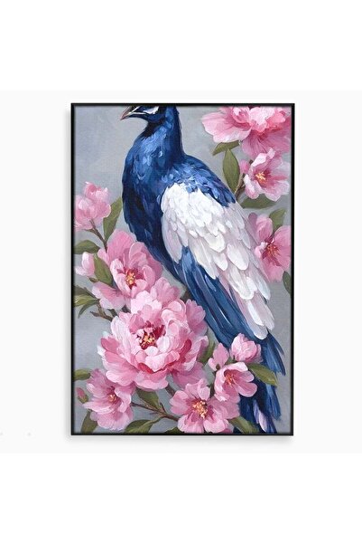 Luxcanva Tablou Canvas Serenada Florala 50x70 cm cu Rama Negru Serenada Flora...