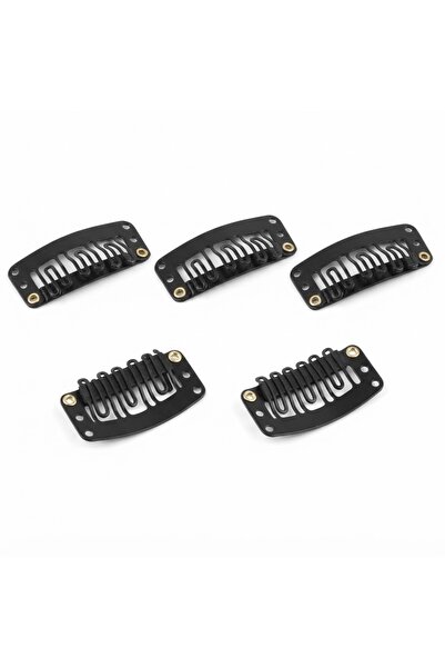 WORDAKS Saçsız Bebek Tokası Siyah Çıtçıt Klipsli Bebek Tokası 3.2 Cm 4 Adet