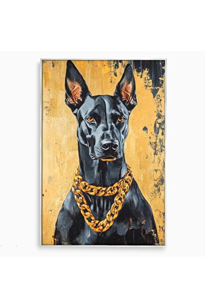 Luxcanva Tablou Canvas Cavalerul Noptii 70x100 cm cu Rama Argintiu Cavalerul ...