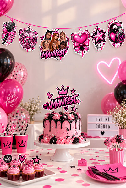GREATOY Manifest 6-Piece Figure Banner Set |   Birthday Party Decoration |   ...