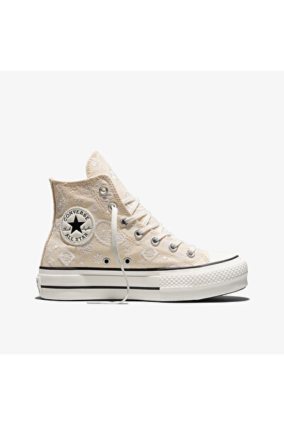 Converse Chuck Taylor All Star Lift Desenli Kadın Bej Sneaker