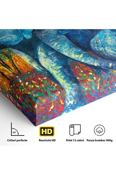 Luxcanva Tablou Canvas Povesti din Jungla 70x70 cm pe Sasiu Lemn Povesti din ...