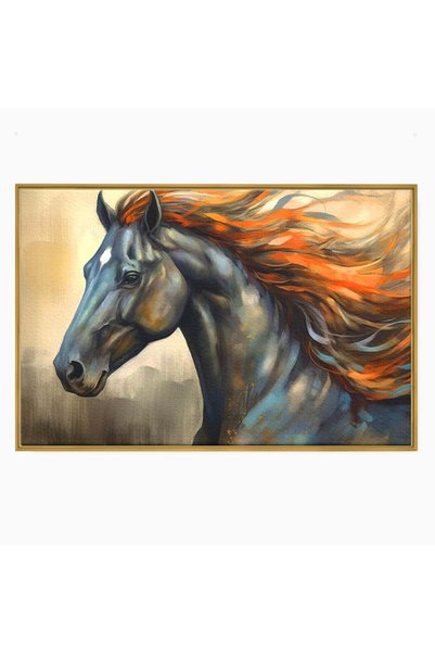 Luxcanva Tablou Canvas Fiorul Noptii 100x70 cm cu Rama Auriu Fiorul Noptii Co...