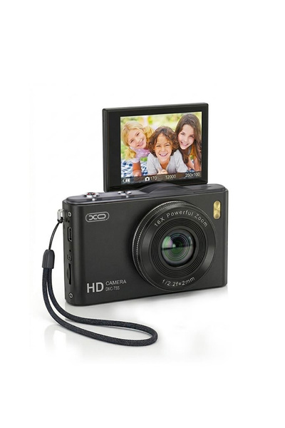 Xo 1080P HD 64 MP Çözünürlüklü 16X Zoom 2.4 İnç Döner Ekranlı Dijital Fotoğra...