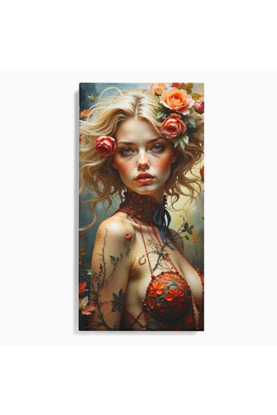 Luxcanva Tablou Canvas Femeia din Padure 60x120 cm pe Sasiu Lemn Femeia din P...