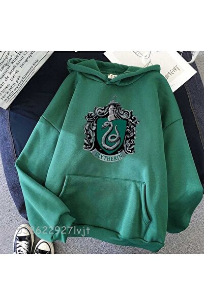 ZEMLİYA Modexa Unisex Hoody Green Drop Shoulder Oversize Hooded Casual Sweats...