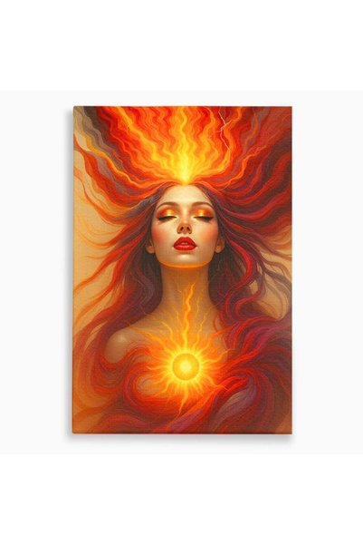 Luxcanva Tablou Canvas Zeita Focului 60x40 cm pe Sasiu Lemn Zeita Focului Fla...