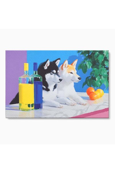 Luxcanva Tablou Canvas Cocktail Canin 100x70 cm pe Sasiu Lemn Cocktail Canin ...